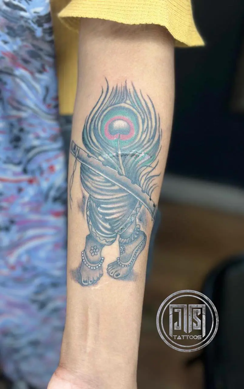 Krishna cover up tattoo specialist West Delhi MJ's Tattoos